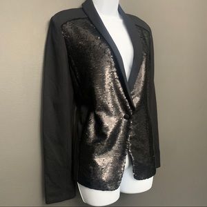 NYDJ Black Sequin Jacket Blazer